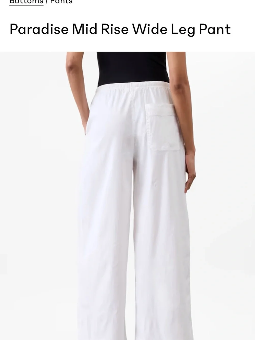 NWT - Mid Rise Wide Leg Pants in **BLACK**